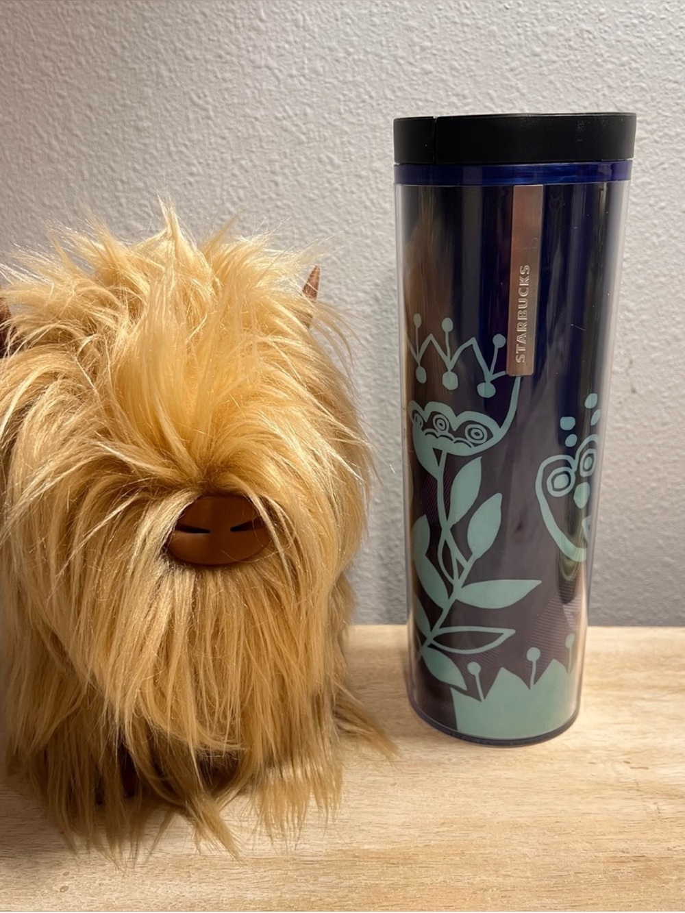 Starbucks Blue Poppy Flower Tumbler 2013 Grande 16 oz
